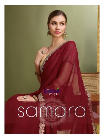 SETHNIC SAMARA 59001 TO 59004 DESIGNER GEORGETTE SAREE WHOLESALER IN INDIA